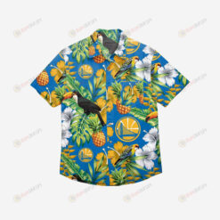 Golden State Warriors 2010/11-2018/2019 Floral Button Up Hawaiian Shirt