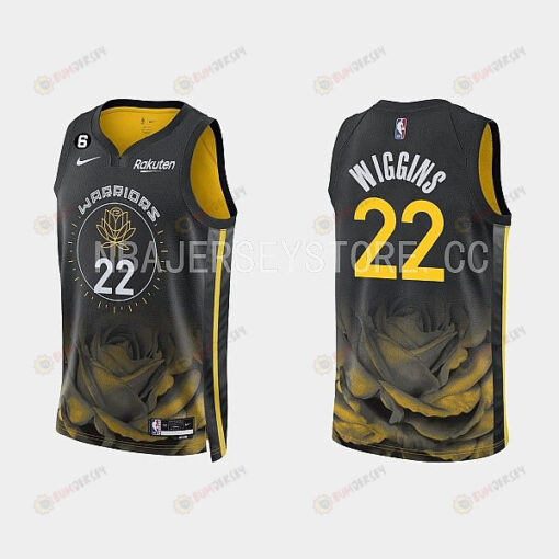 Golden State Warriors 22 Andrew Wiggins 2022-23 City Edition Black Men Jersey