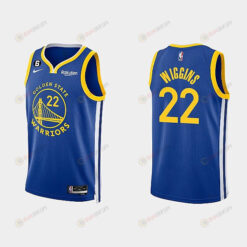 Golden State Warriors 22 Andrew Wiggins 2022-23 Icon Edition Royal Men Jersey