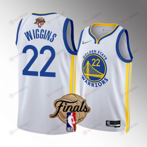 Golden State Warriors 22 Andrew Wiggins 2022 Finals White Jersey Diamond Badge