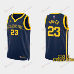 Golden State Warriors 23 Draymond Green 2022-23 Statement Edition Navy Men Jersey