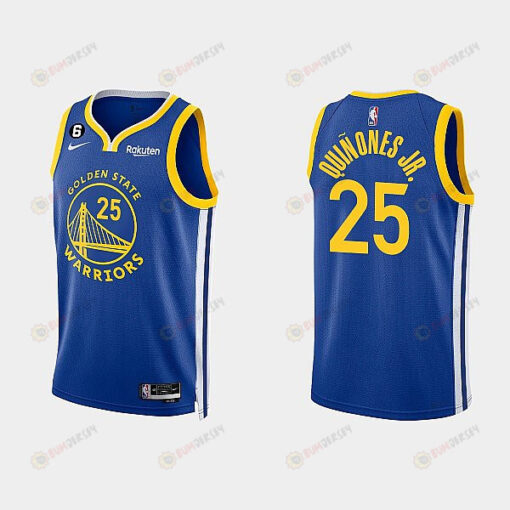 Golden State Warriors 25 Lester Quinones 2022-23 Icon Edition Royal Men Jersey