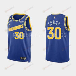 Golden State Warriors 30 Stephen Curry 2022-23 Classic Edition Royal Men Jersey