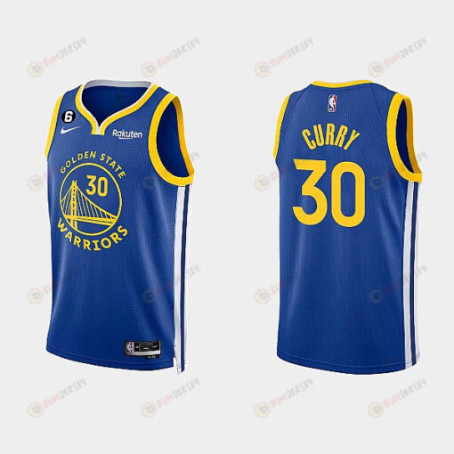 Golden State Warriors 30 Stephen Curry 2022-23 Icon Edition Royal Men Jersey