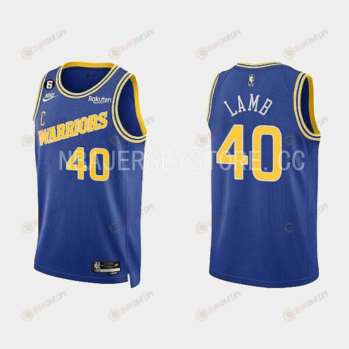 Golden State Warriors 40 Anthony Lamb 2022-23 Classic Edition Royal Men Jersey