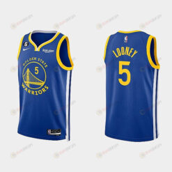 Golden State Warriors 5 Kevon Looney 2022-23 Icon Edition Royal Men Jersey