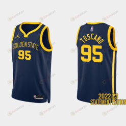 Golden State Warriors 95 Juan Toscano-Anderson 2022-23 Statement Edition Navy Men Jersey