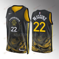 Golden State Warriors Andrew Wiggins 22 2022-23 City Edition Black Men Jersey Swingman