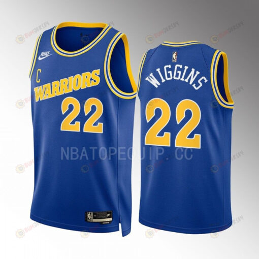 Golden State Warriors Andrew Wiggins 22 2022-23 Classic Edition Blue Men Jersey Swingman