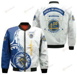 Golden State Warriors Bomber Jacket 3D Printed Basketball Gold Blooded