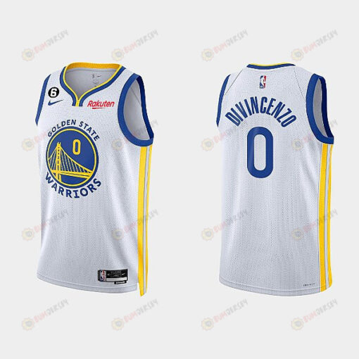 Golden State Warriors Donte DiVincenzo 0 2022-23 Association Edition White Men Jersey Swingman