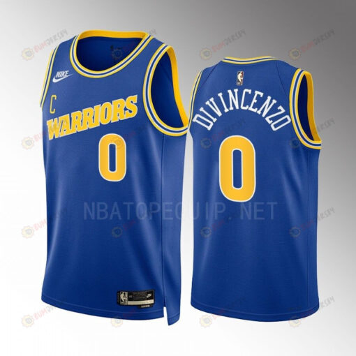 Golden State Warriors Donte DiVincenzo 0 2022-23 Classic Edition Royal Jersey