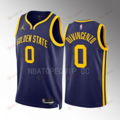 Golden State Warriors Donte DiVincenzo 0 2022-23 Statement Edition Navy Jersey