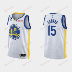 Golden State Warriors Gui Santos 15 2022-23 Association Edition White Men Jersey Swingman