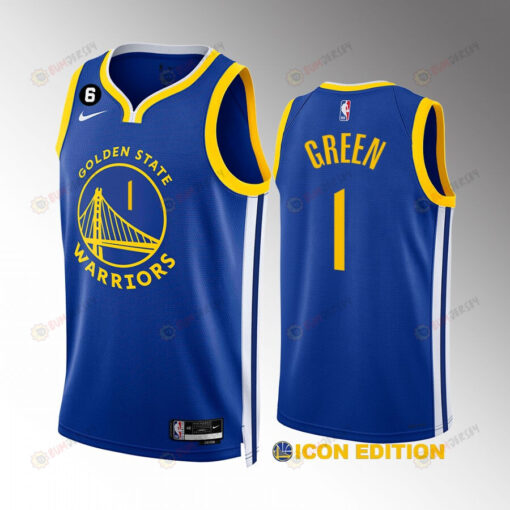 Golden State Warriors JaMychal Green 1 2022-23 Icon Edition Royal Jersey Swingman