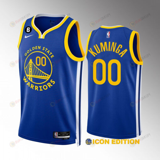 Golden State Warriors Jonathan Kuminga 00 Icon Edition Royal Jersey 2022-23 Swingman