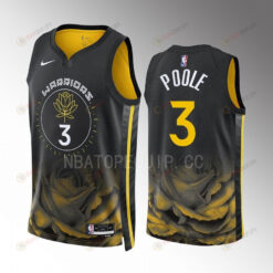 Golden State Warriors Jordan Poole 3 2022-23 City Edition Black Men Jersey Swingman