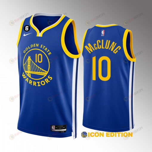 Golden State Warriors Mac McClung 10 2022-23 Icon Edition Royal Jersey Swingman