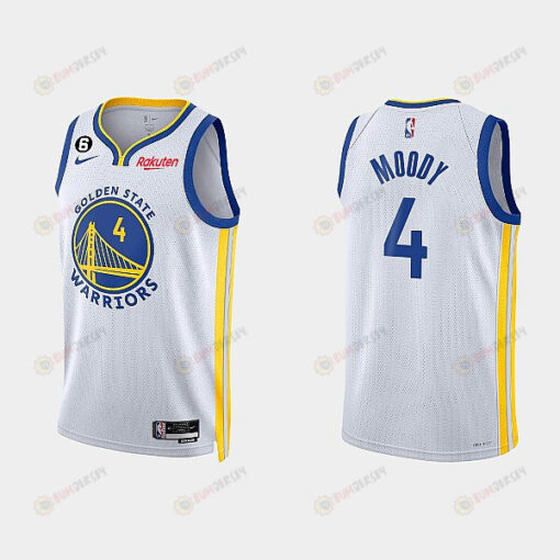 Golden State Warriors Moses Moody 4 2022-23 Association Edition White Men Jersey Swingman