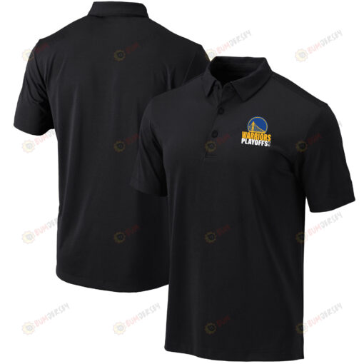 Golden State Warriors Playoffs 2023 Black Slim Fit Short Sleeves Polo - Men