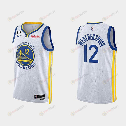 Golden State Warriors Quinndary Weatherspoon 12 2022-23 Association Edition White Men Jersey Swingman