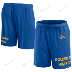 Golden State Warriors Royal Free Throw Mesh Shorts - Men