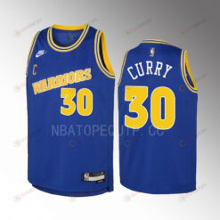 Golden State Warriors Stephen Curry 30 Classic Edition Blue Youth Jersey Swingman