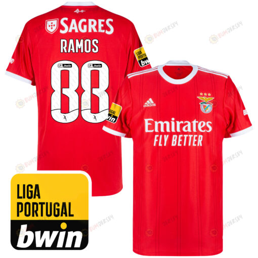 Goncalo Ramos 88 Benfica 2022-2023 Home Men Jersey - Red