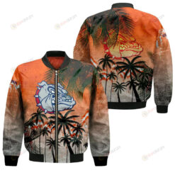 Gonzaga Bulldogs Bomber Jacket 3D Printed Coconut Tree Tropical Grunge