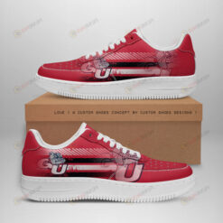 Gonzaga Bulldogs Logo Stripe Pattern Air Force 1 Printed In Red