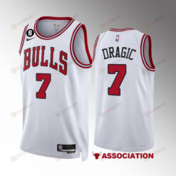 Goran Dragic 7 Chicago Bulls White Men Jersey 2022-23 Association Edition NO.6 Patch