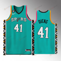 Gorgui Dieng 41 2022-23 San Antonio Spurs City Edition Jersey Teal