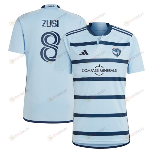 Graham Zusi 8 Sporting Kansas City 2023 Hoops 4.0 Men Player Jersey - Light Blue