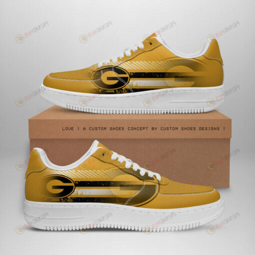 Grambling State Tigers Logo Pattern Air Force 1 Printed In Yellow