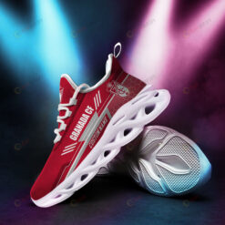 Granada CF Logo Pattern Custom Name 3D Max Soul Sneaker Shoes In Red