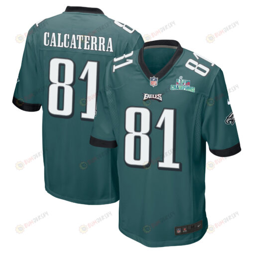 Grant Calcaterra 81 Philadelphia Eagles Super Bowl LVII Champions Men's Jersey - Midnight Green