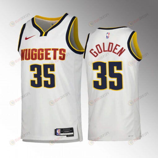 Grant Golden 35 Denver Nuggets White Jersey 2022-23 Association Edition Swingman