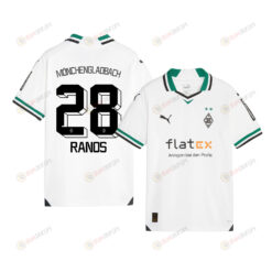 Grant-Leon Ranos 28 Borussia M?nchengladbach 2023-24 Home YOUTH Jersey - White