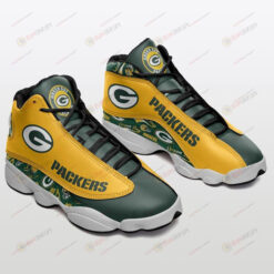 Green Bay Packers Air Jordan 13 Shoes Sneakers In Green And Yellow