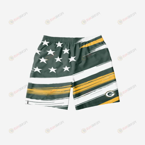 Green Bay Packers Americana Hawaiian Men Shorts Swim Trunks - Print Shorts