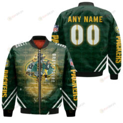 Green Bay Packers Brett Favbre With Custom Name Number Bomber Jacket