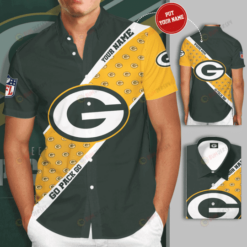 Green Bay Packers Custom Name Curved Hawaiian Shirt