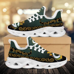 Green Bay Packers Custom Name Logo Pattern 3D Max Soul Sneaker Shoes In Green