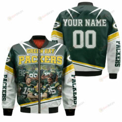 Green Bay Packers Great Players Champions Customized Pattern Bomber Jacket