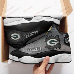 Green Bay Packers Grey Air Jordan 13 Sneakers Sport Shoes