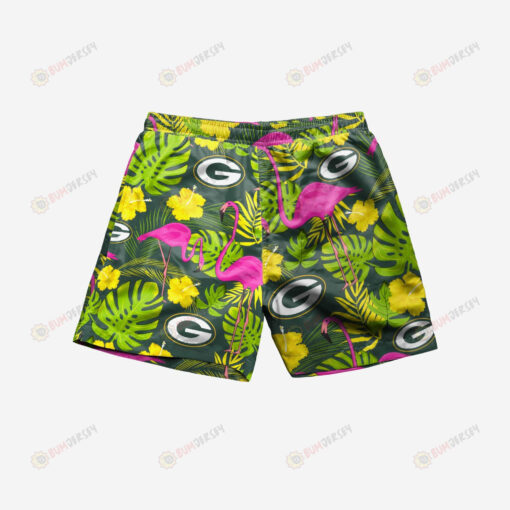 Green Bay Packers Highlights Hawaiian Men Shorts Swim Trunks - Print Shorts