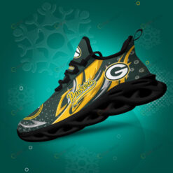 Green Bay Packers Logo And Triangle Pattern 3D Max Soul Sneaker Shoes