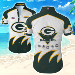 Green Bay Packers Logo Curved Hawaiian Shirt