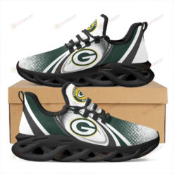 Green Bay Packers Logo Oval Pattern 3D Max Soul Sneaker Shoes