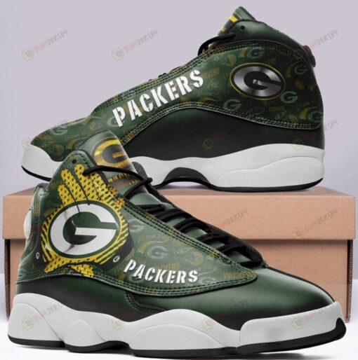 Green Bay Packers Logo Pattern Air Jordan 13 Shoes Sneakers